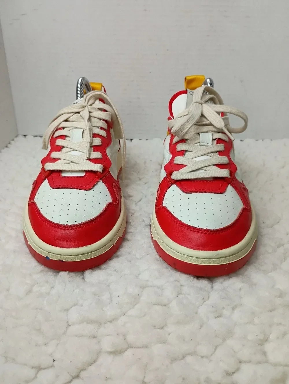 Oncept Phoenix Low Top Sneaker Retro Red Leather Women's 8.5 Luxury Casual Shoes